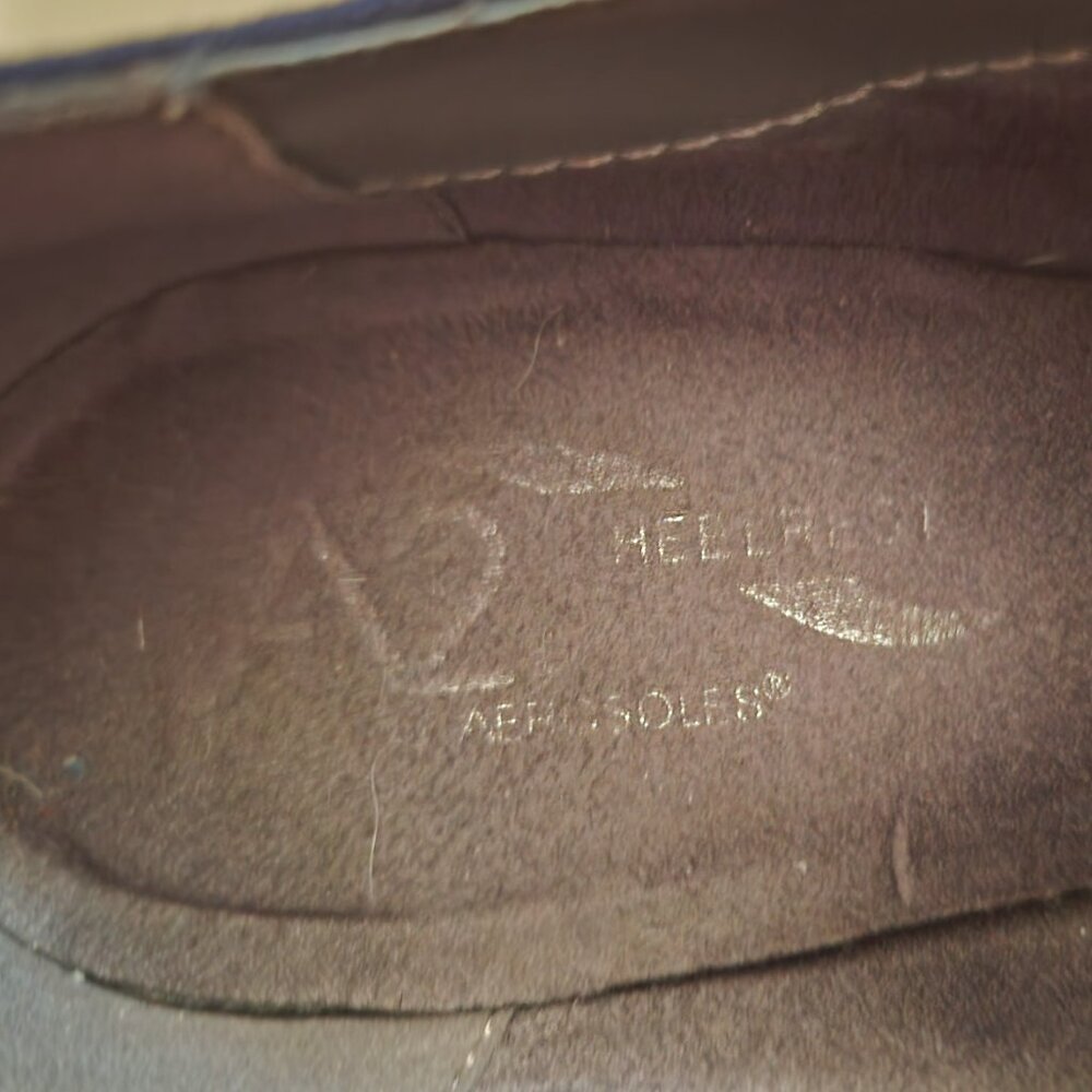 A2 by Aerosoles booties sz 9.5 M navy faux suede Sixth Avenue EUC - Picture 7 of 7